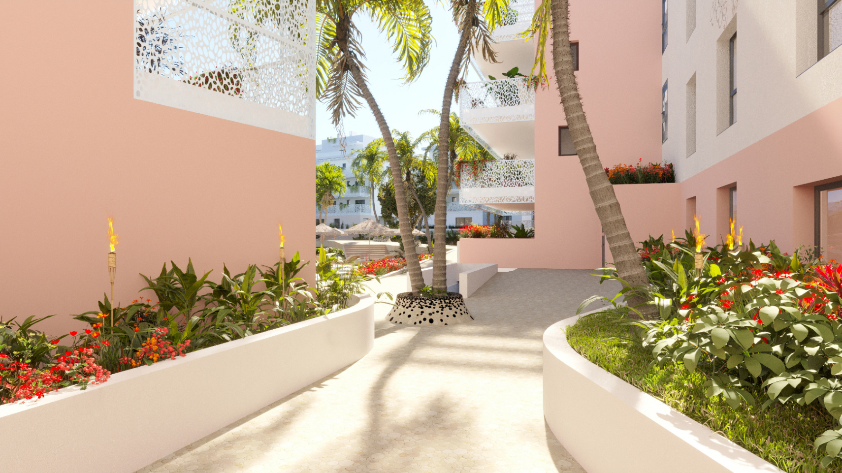 Exclusive new construction in Playa d’en Bossa, just a few meters from the sea.