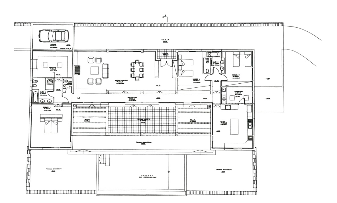 Exclusiva villa con casa principal y dos casitas independientes en el corazón de Ibiza