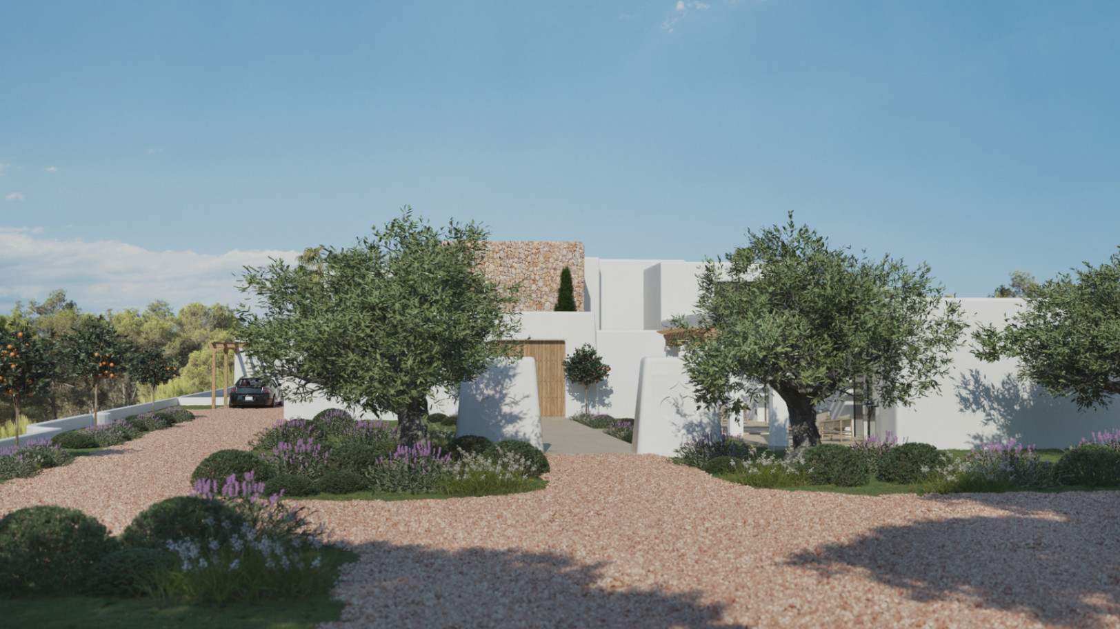 Villa con proyecto de renovación Blakstad y piscina enorme