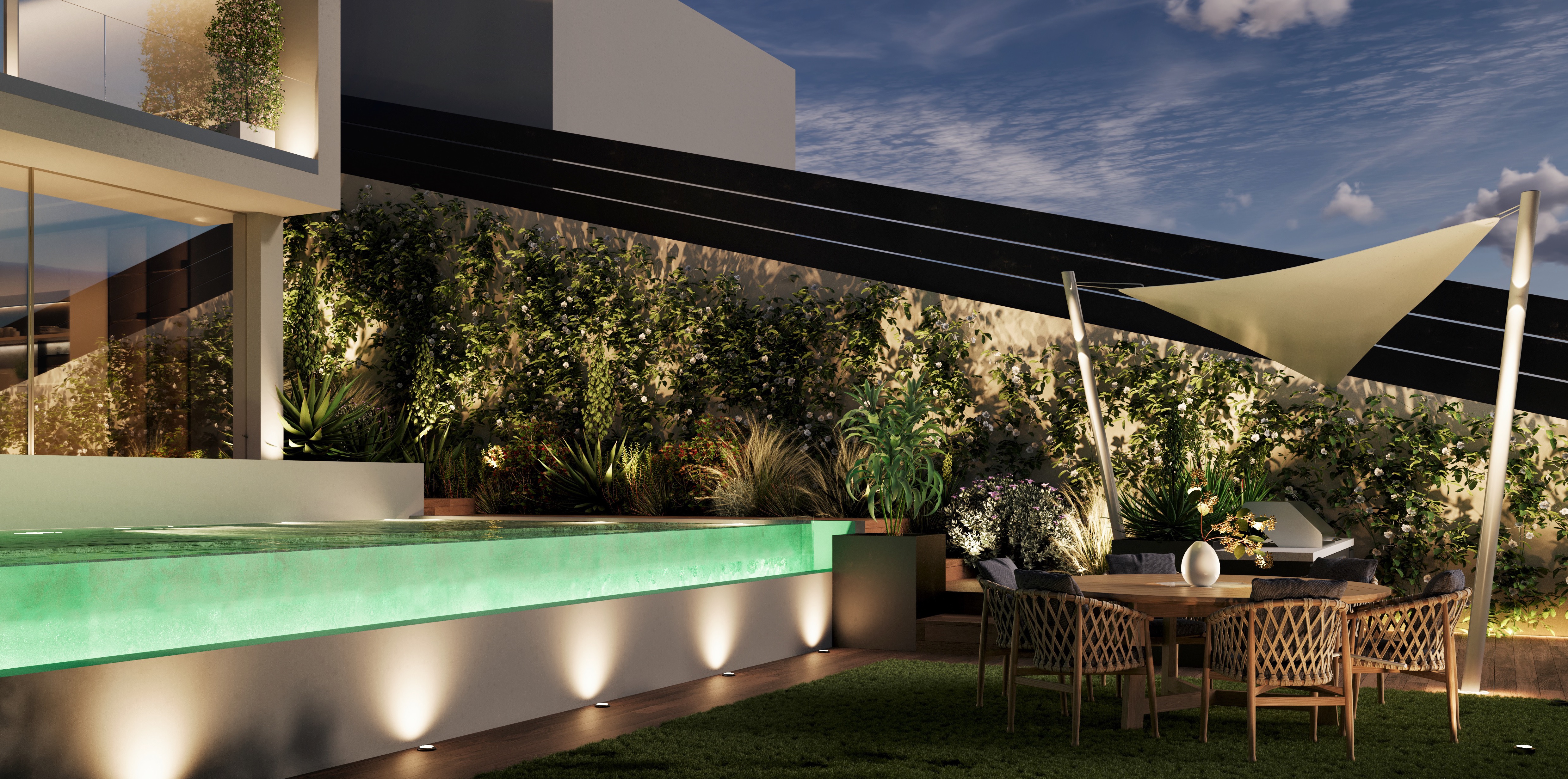 Villa nouvellement construite avec une vue imprenable sur Ibiza