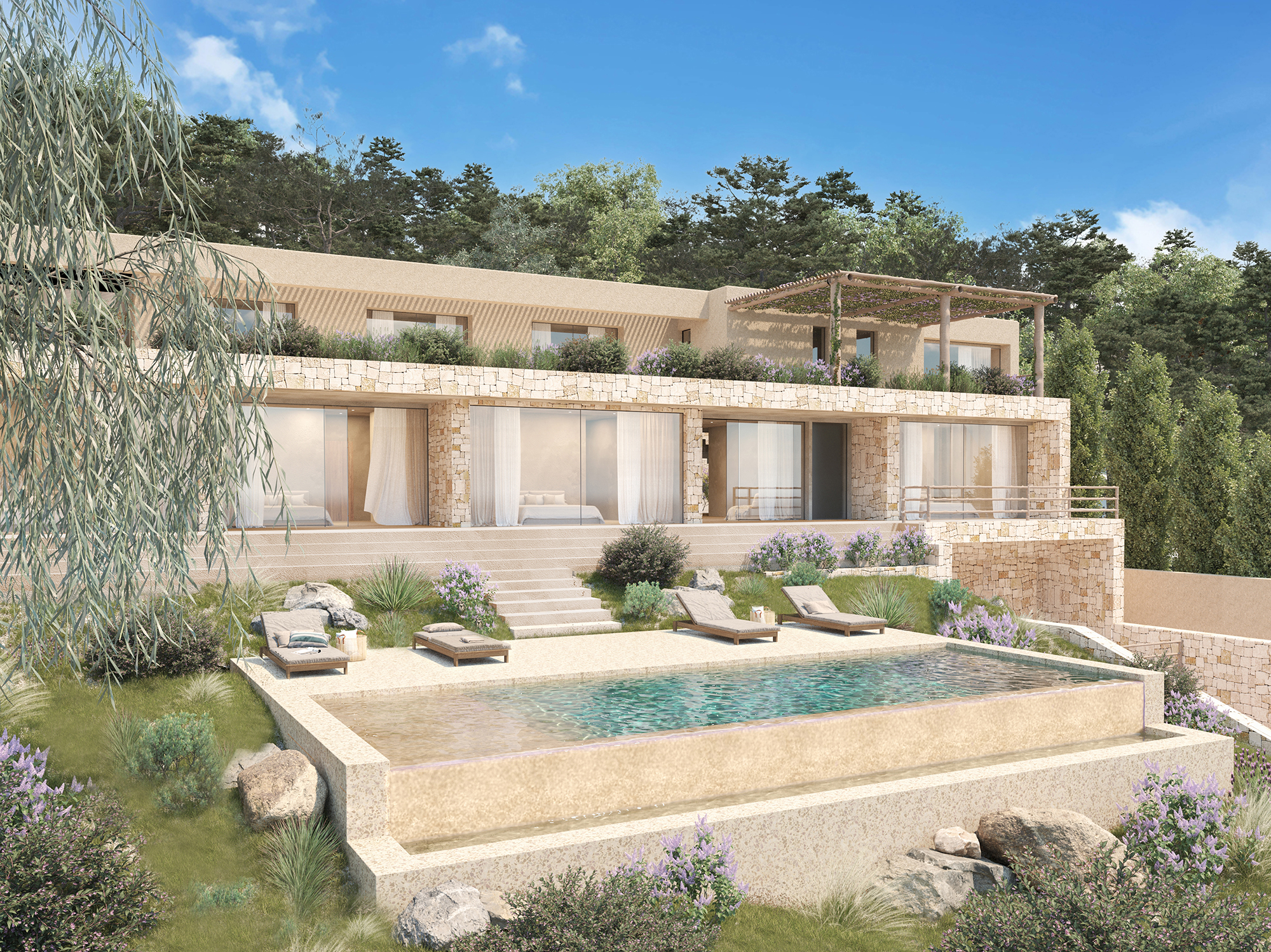 Projekt einer Villa in San Miguel mit Meerblick