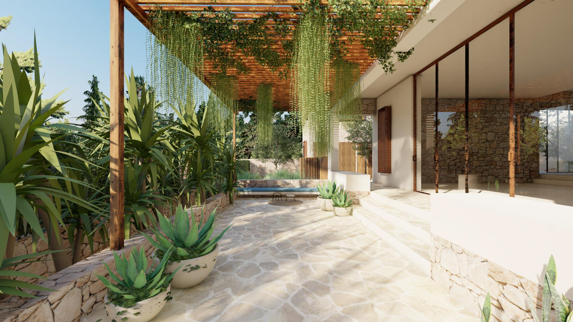 Project van een eerstelijns villa in Cala Martina