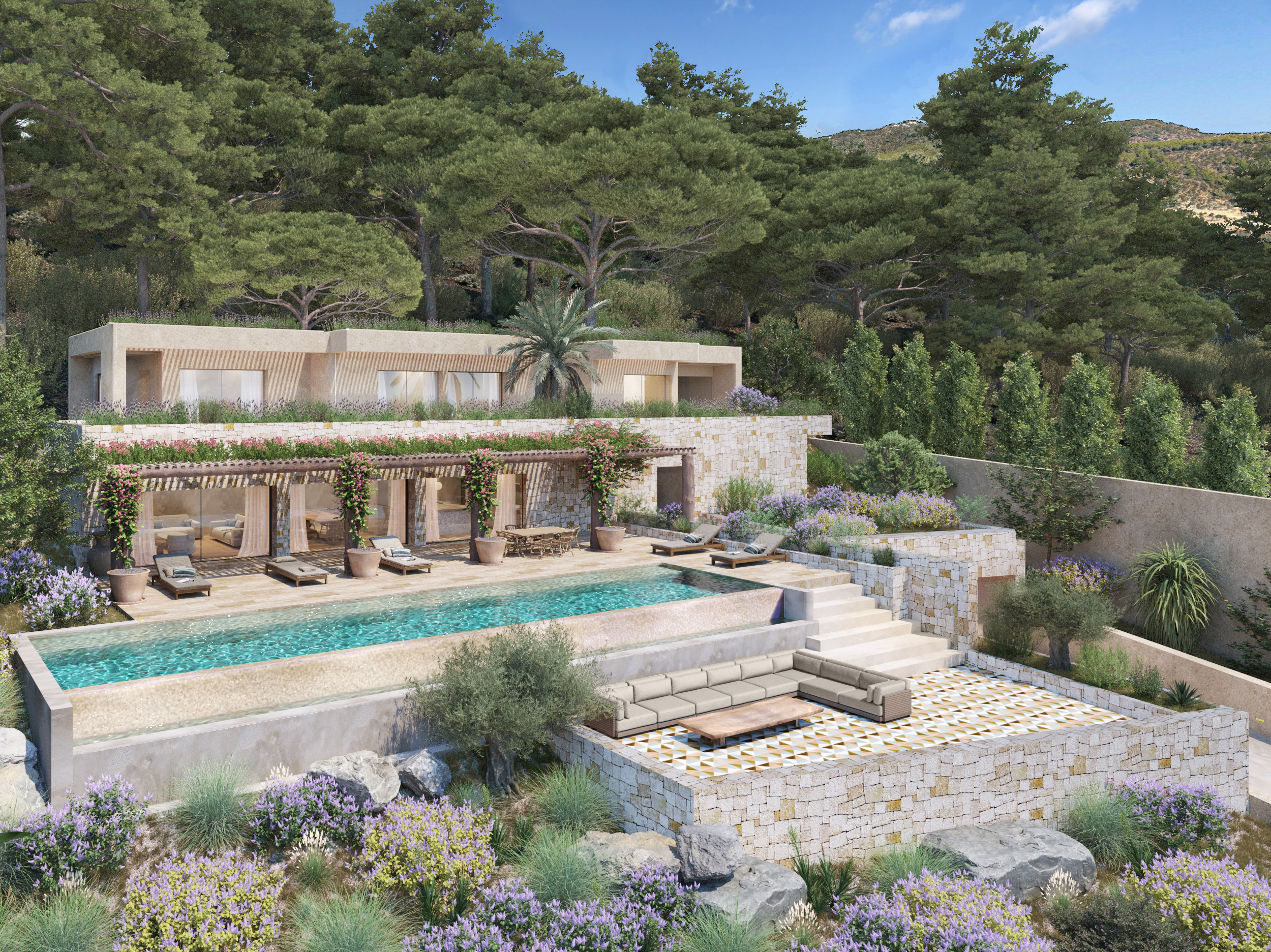 Projekt einer Villa in San Miguel mit Meerblick